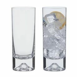 Dartington Dimple Set Of 2 Highball Glasses