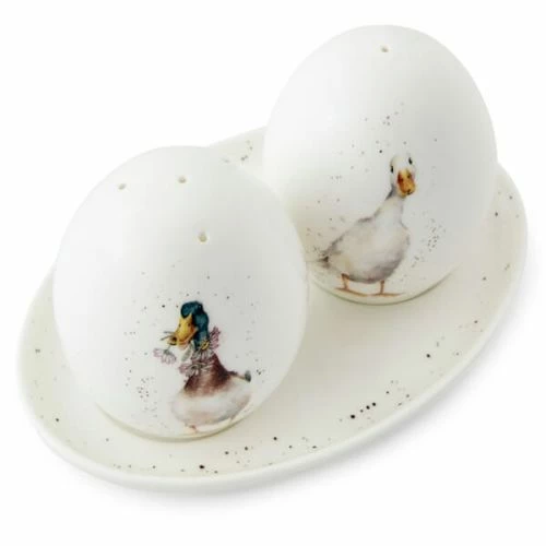 Wrendale Designs Salt & Pepper Pots With Tray Ducks - Image 2