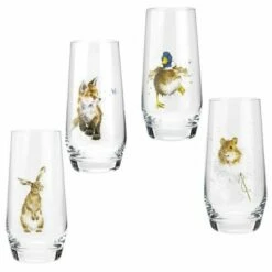 Wrendale Designs Set Of 4 Hiball Glasses