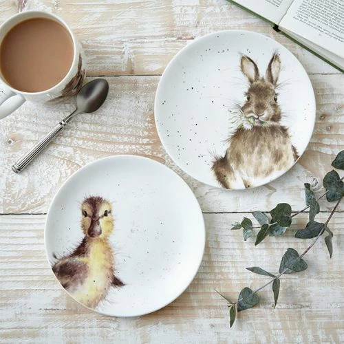 Wrendale Designs Set Of 2 Bunny & Duckling Coupe Plates - Image 4