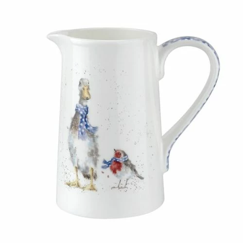 Wrendale Designs Christmas Jug Duck & Robin
