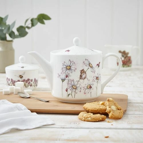 Wrendale Designs 2 Part Mouse & Flower Teapot - Image 6