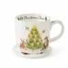 Wrendale Designs Mug And Coaster Set Oh Christmas Tree