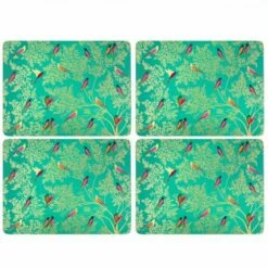 Sara Miller Chelsea Collection Set Of 4 Large Green Placemats